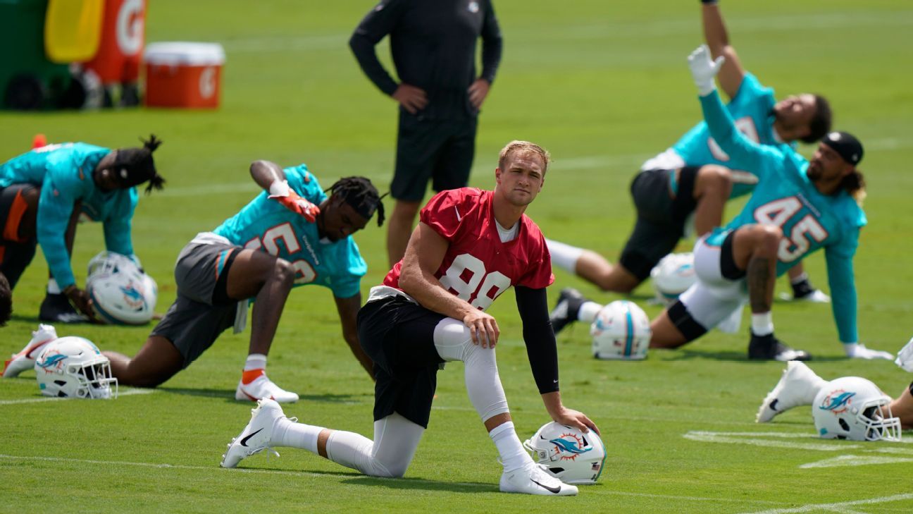 Miami Dolphins tight ends Mike Gesicki, Cethan Carter, Adam Shaheen go on COVID-19 reserve list