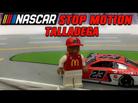 Big win for little Bubba! Stop Motion NASCAR from Talladega Superspeedway