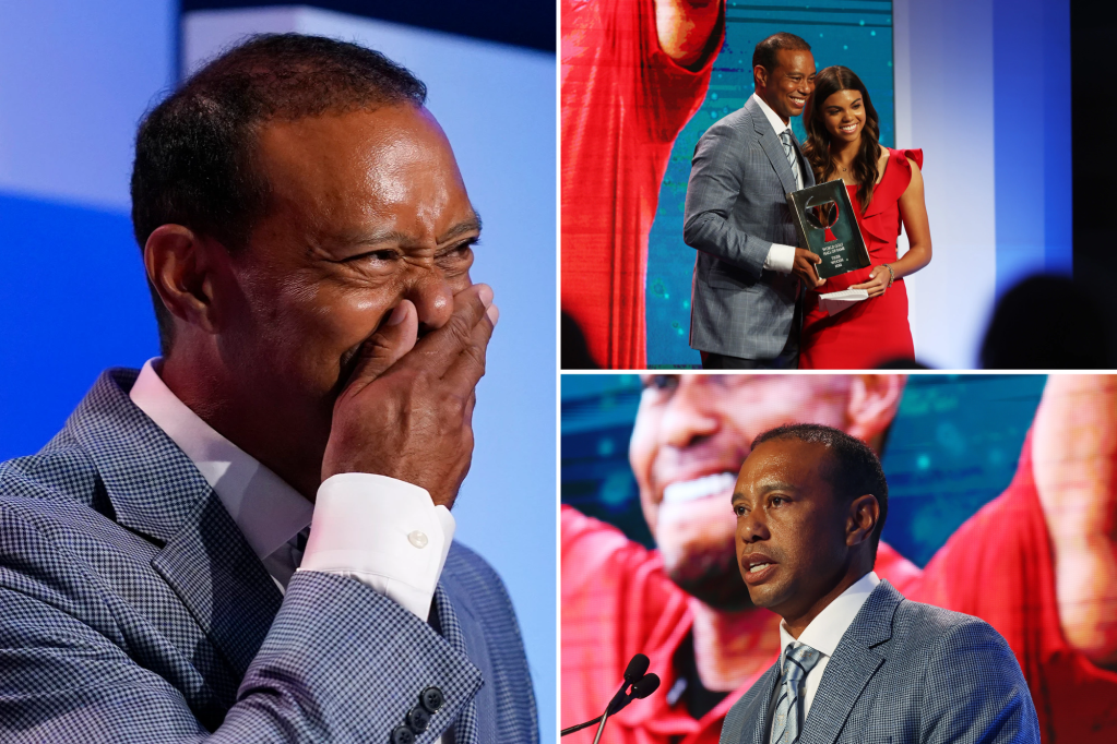 Tiger Woods brought to tears by daughter’s show-stealing Hall of Fame speech