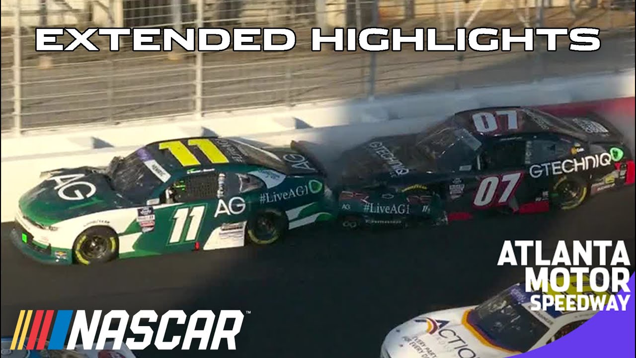 Late-race wrecks and overtime moves to win at Atlanta | Xfinity Series Extended Highlights