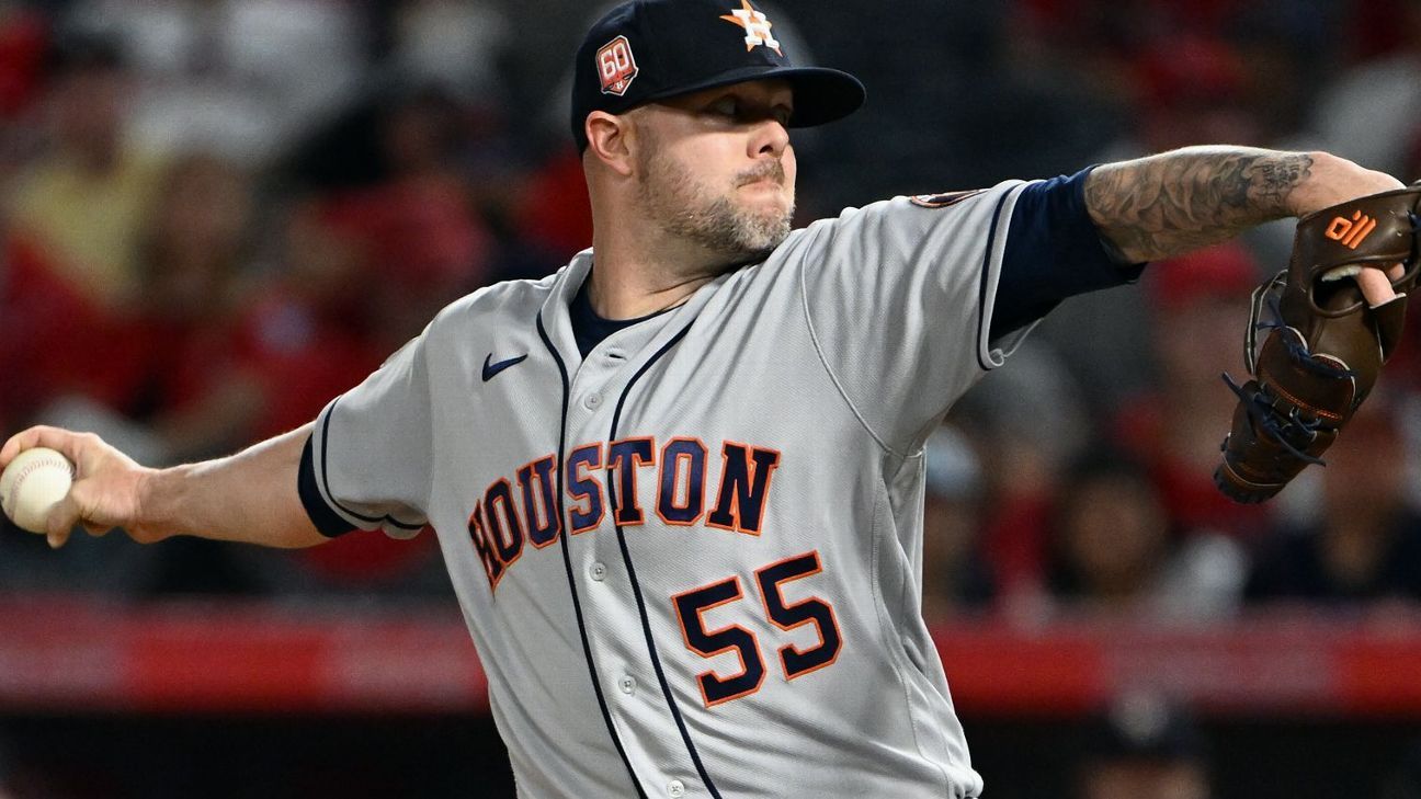 Houston Astros place All-Star closer Ryan Pressly on 10-day injured list with knee inflammation