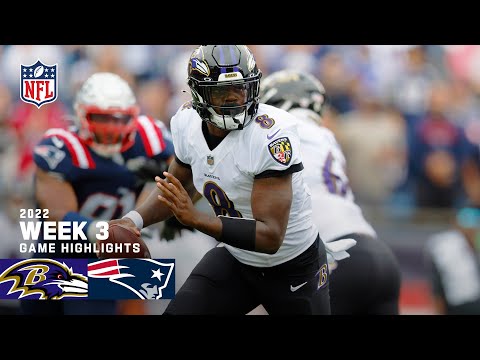 Baltimore Ravens vs. New England Patriots | Week 3 2022 Game Highlights