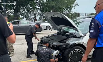 NASCAR pit crew from Kaulig Racing saves the day for driver hit in fender bender on DuSable Lake Shore Drive -TV