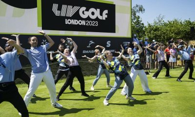 Flash mob breaks out on first tee of LIV Golf London, Golf Twitter reacts